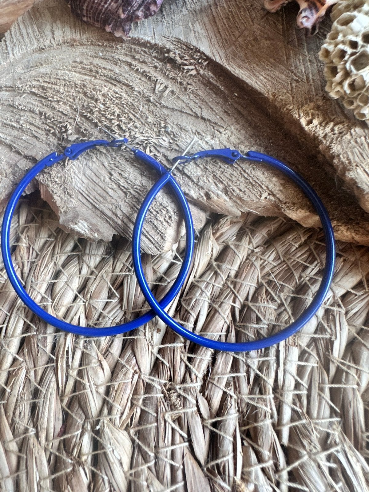 Boho oorbellen / blauw / creolen / nieuw, Sieraden, Tassen en Uiterlijk, Oorbellen, Ophalen of Verzenden, Nieuw, Overige materialen