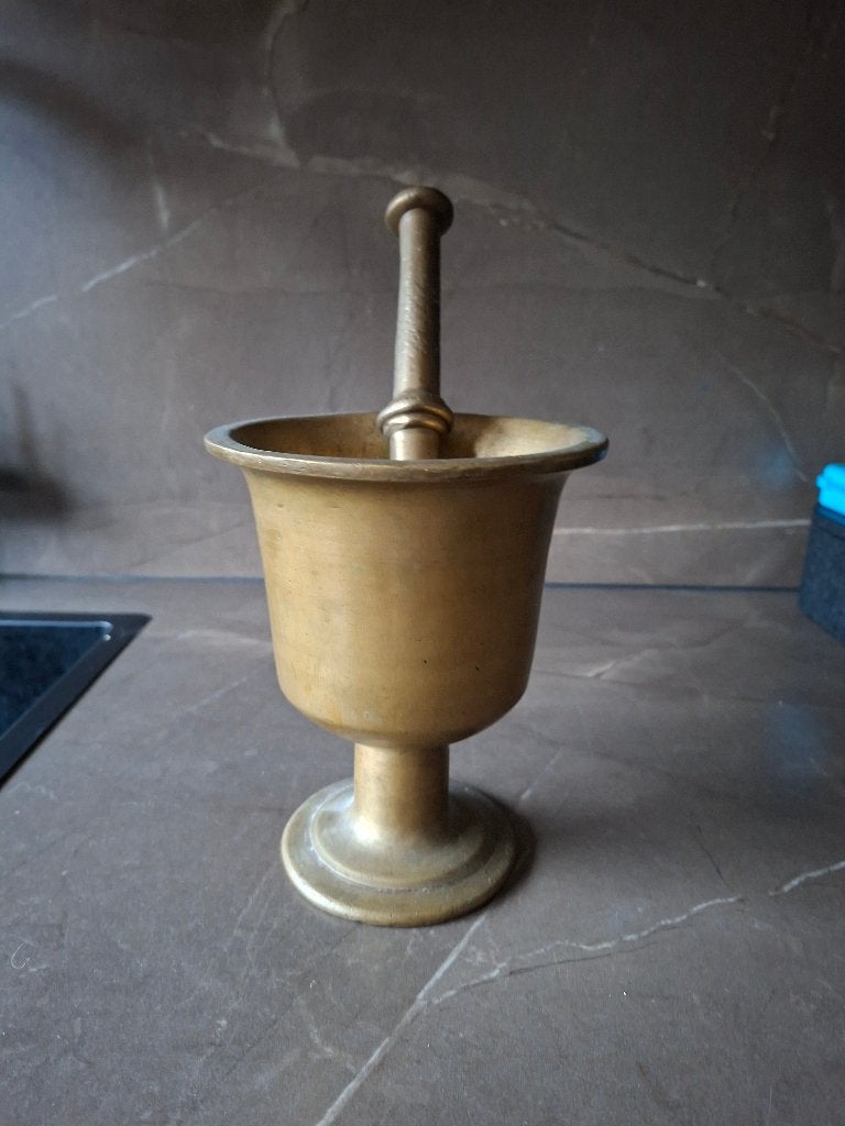Koperen antieke vijzel, Ophalen of Verzenden, Koper