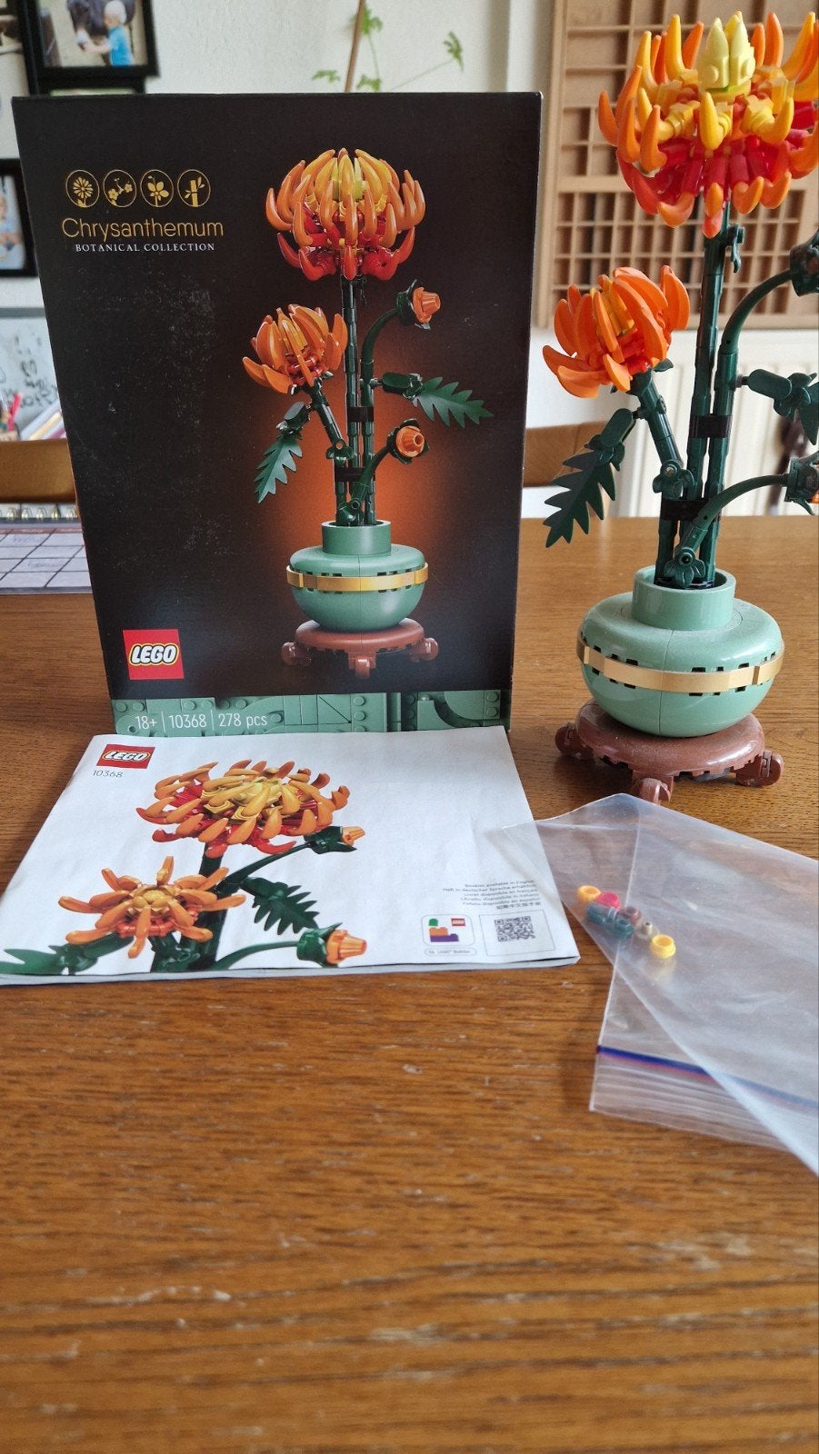 LEGO Chrysanthemum (10368) - Botanische Collectie, Ophalen, Lego, Zo goed als nieuw, Inclusief instructies