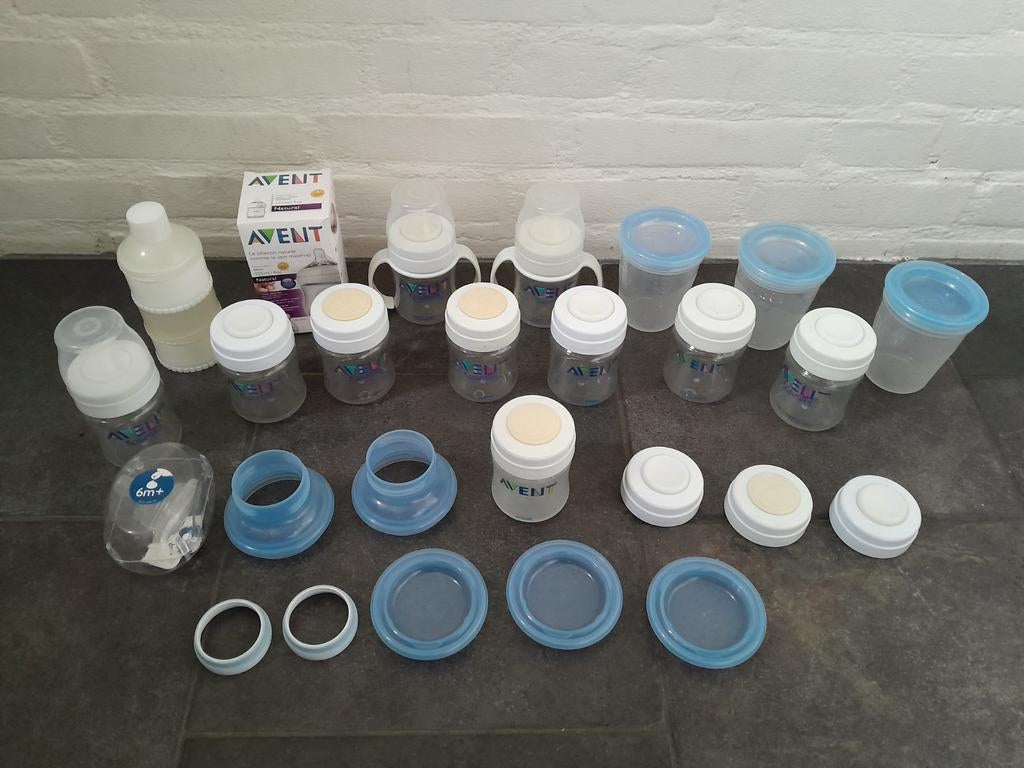Avent flessen ~ grote set ~ babyvoeding bewaarbekers, Ophalen of Verzenden, Nieuw, Overige typen