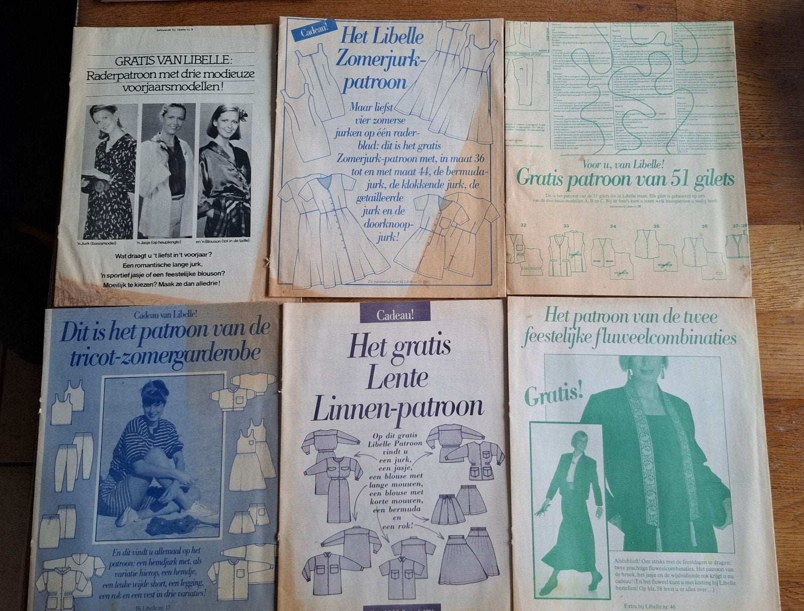 Libelle patronen uit de jaren '70 en '80, Hobby en Vrije tijd, Kledingpatronen, Overige merken, Vrouw, Ophalen of Verzenden, Overige typen
