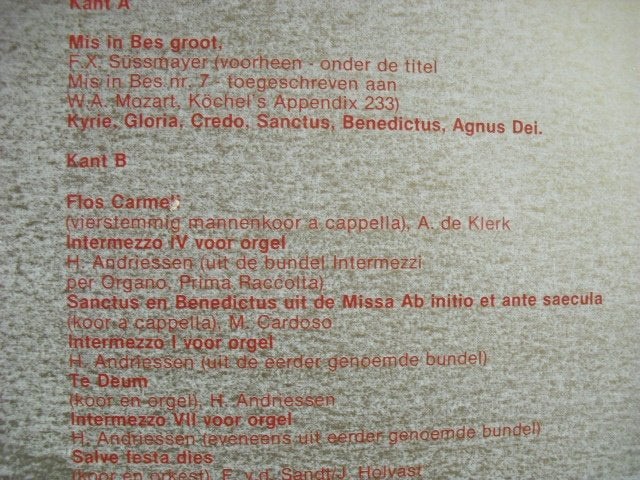 Carmelkoor Nijmegen "Flos Carmeli" (jubileum plaat) LP, LP, Gebruikt, Ophalen of Verzenden, Beschermende buitenhoes