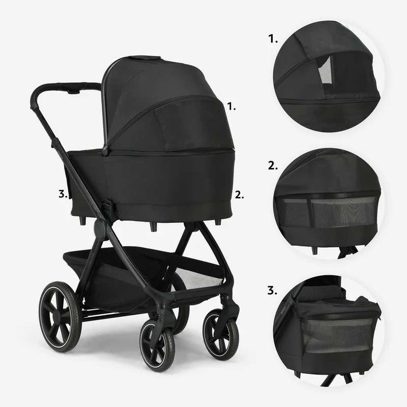 DERYAN Naya 2-in-1 Kinderwagen – Inclusief Reiswieg & Zitje, Overige merken, Regenhoes, Deryan, Ophalen of Verzenden