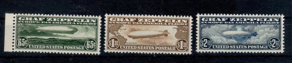 D91) 1930 USA Graf Zeppelin Mi 326/8 MNH €1600 geen gar, Verzenden, Postfris, Noord-Amerika