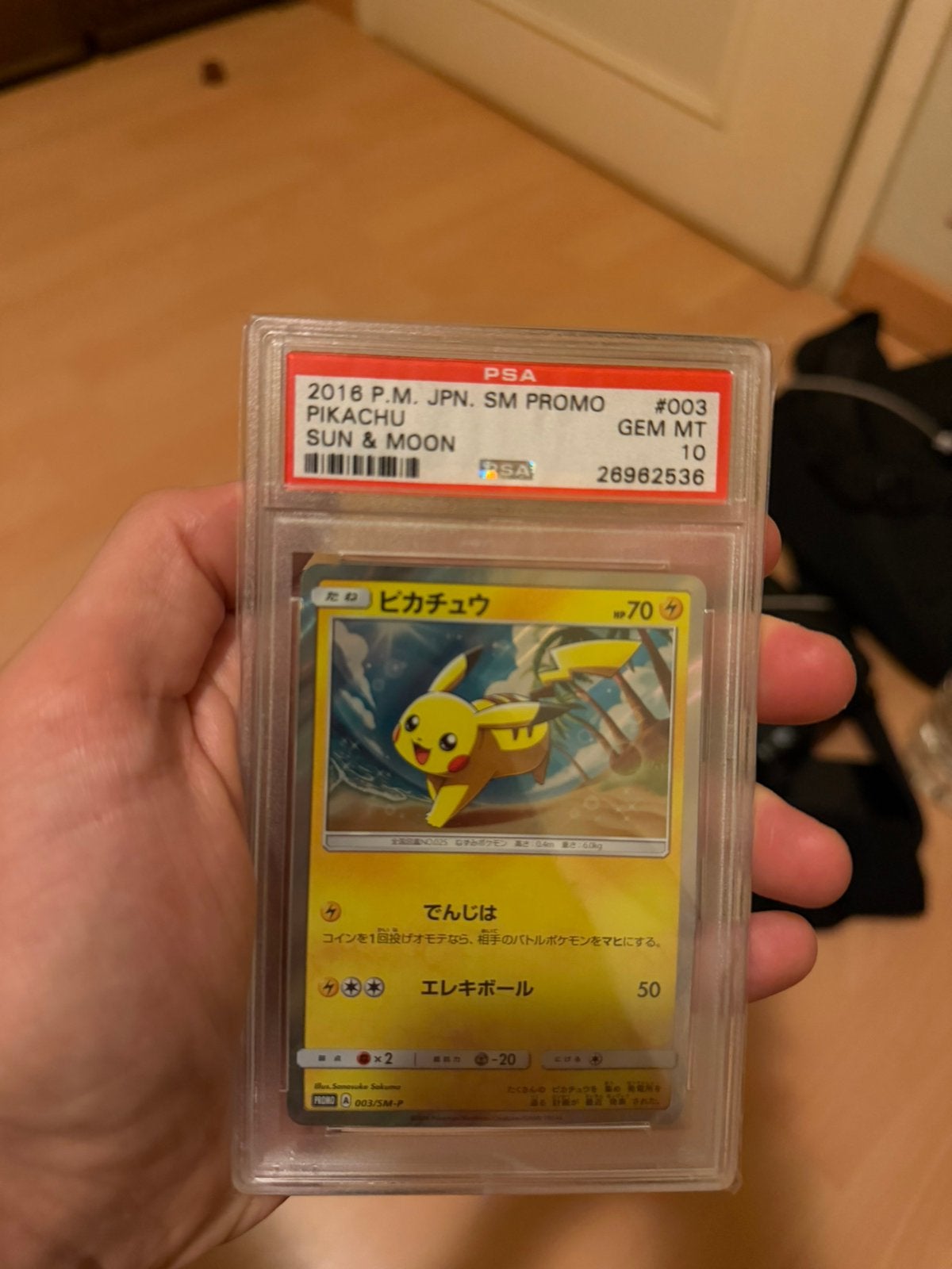 Pikachu 003 psa 10, Ophalen of Verzenden, Zo goed als nieuw