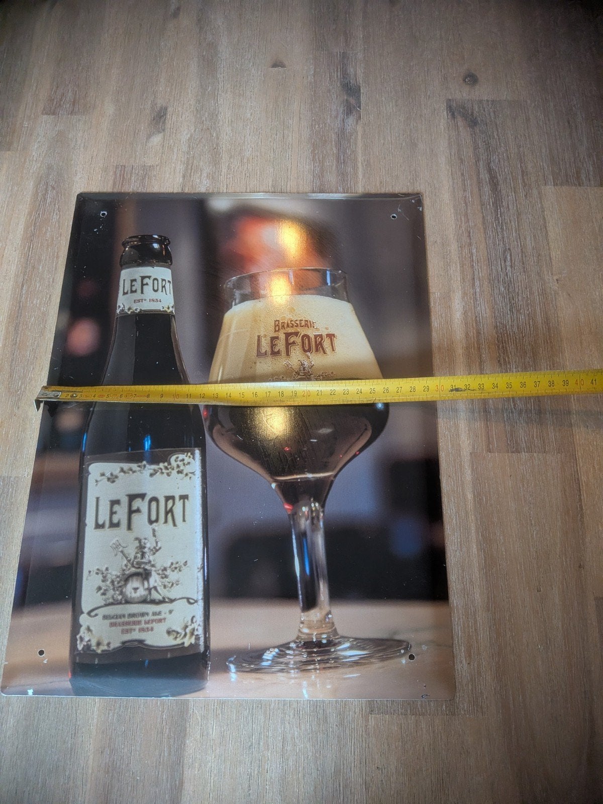 Le Fort Bier Reclamebord - Vintage Look, Ophalen of Verzenden