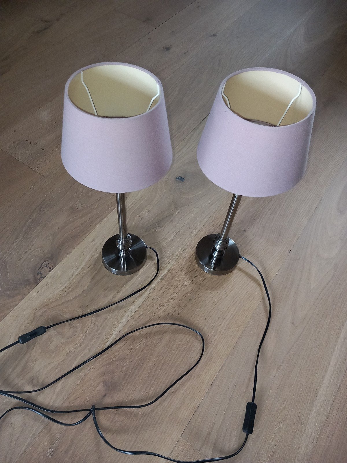 Schemerlampen 2 stuks, 50 cm, Met schakelaar, Paars, Schemerlamp