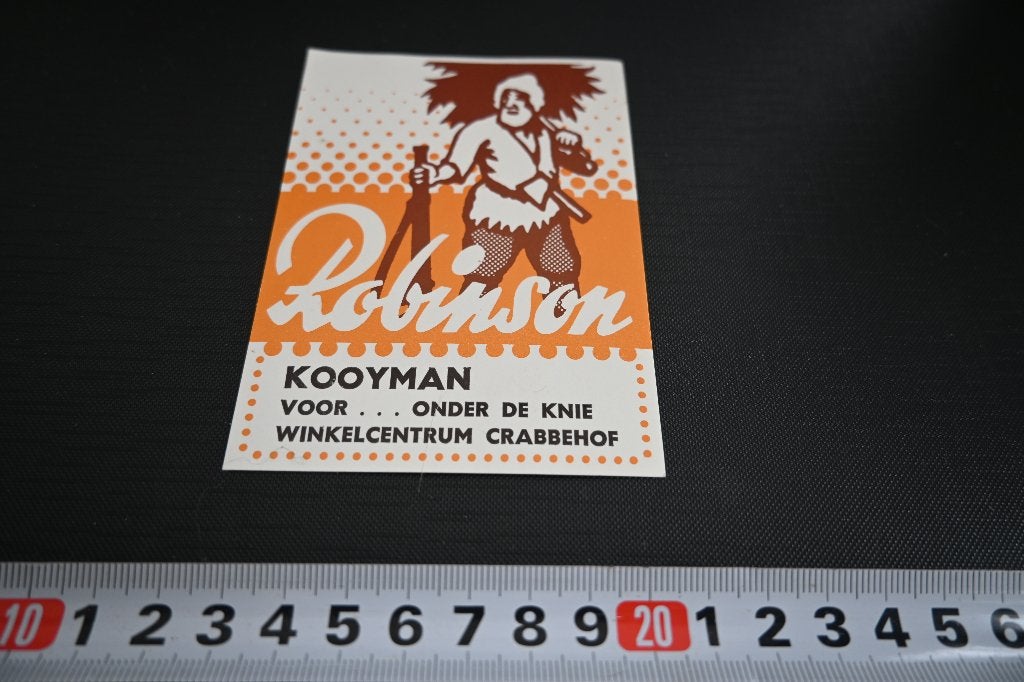 sticker Dordrecht Winkelcentrum CRABBEHOF KOOYMAN Robinson, Verzamelen, Ophalen, Zo goed als nieuw