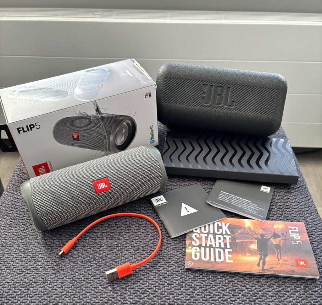 JBL Flip 5 Bluetooth speaker compleet, Audio, Tv en Foto, Luidsprekers, Ophalen of Verzenden, Zo goed als nieuw