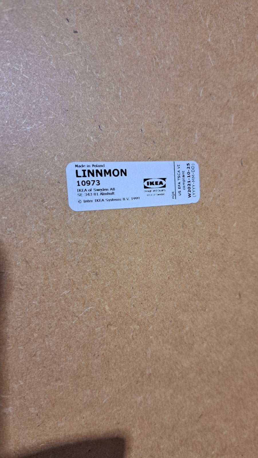 IKEA LINNMON Tafelblad met poten - 100x60x33 cm, Ophalen