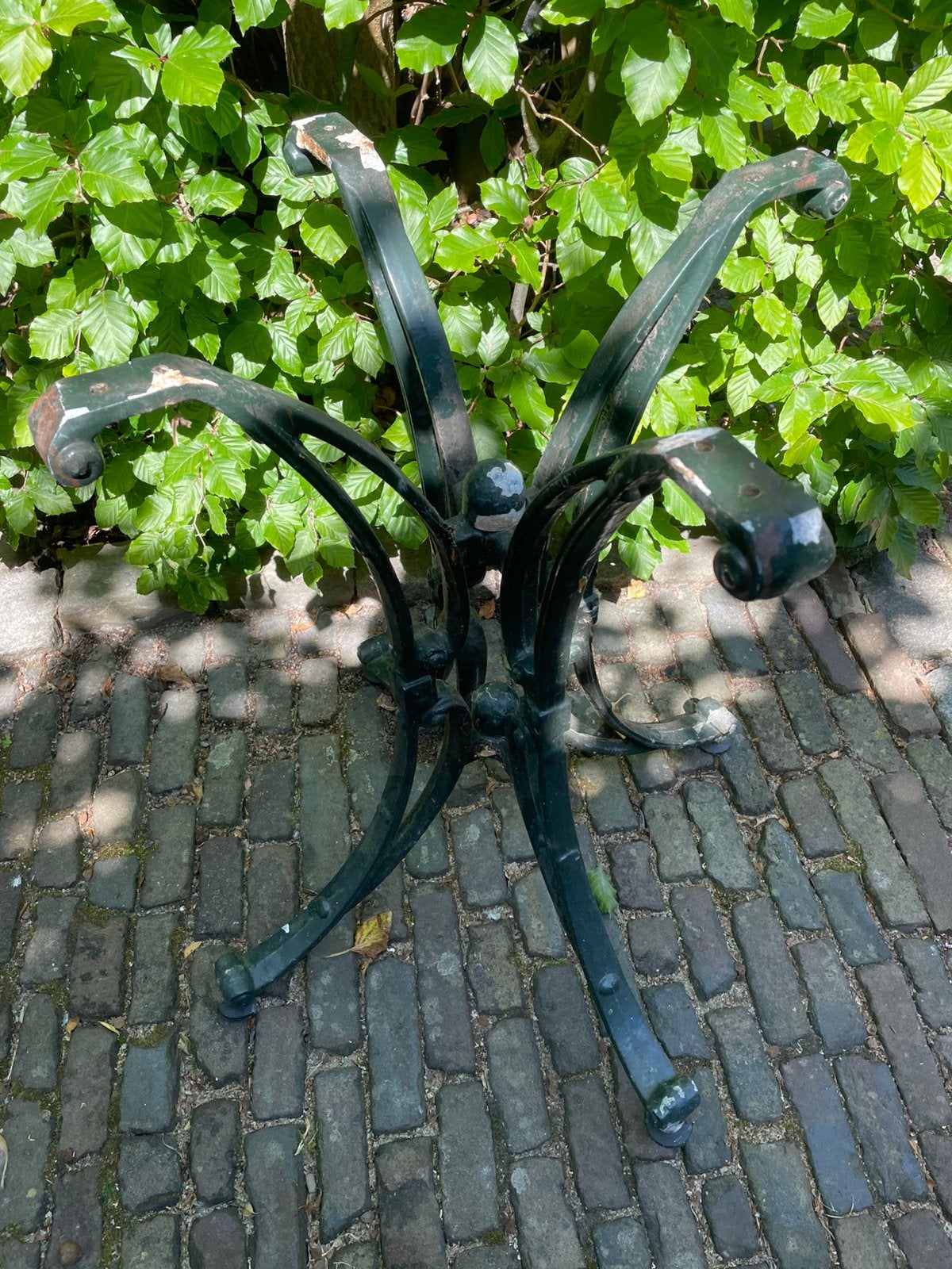 gietijzer onderstel aluminium ijzer tuintafel, Tuin en Terras, Tuintafels, Ophalen, Gebruikt, Rechthoekig, Metaal