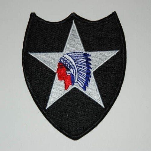 Embleem,Patch,2e,Infanterie,Division,Indian,Head,Division, Verzamelen, Militaria | Tweede Wereldoorlog, Verzenden, Landmacht, Amerika