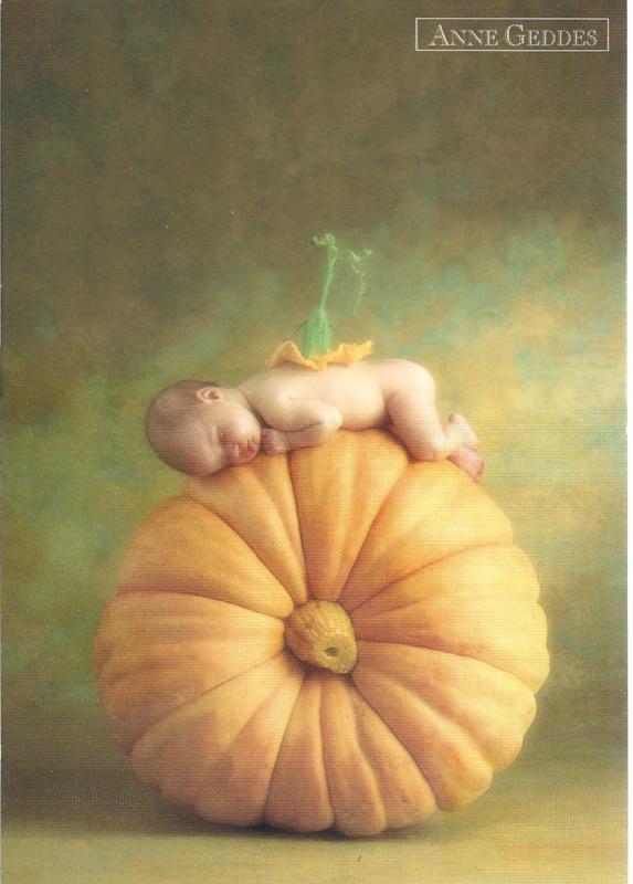 Anne Geddes kaart nr. A015: Pompoen, Verzenden, 1980 tot heden, Ongelopen, Kinderen