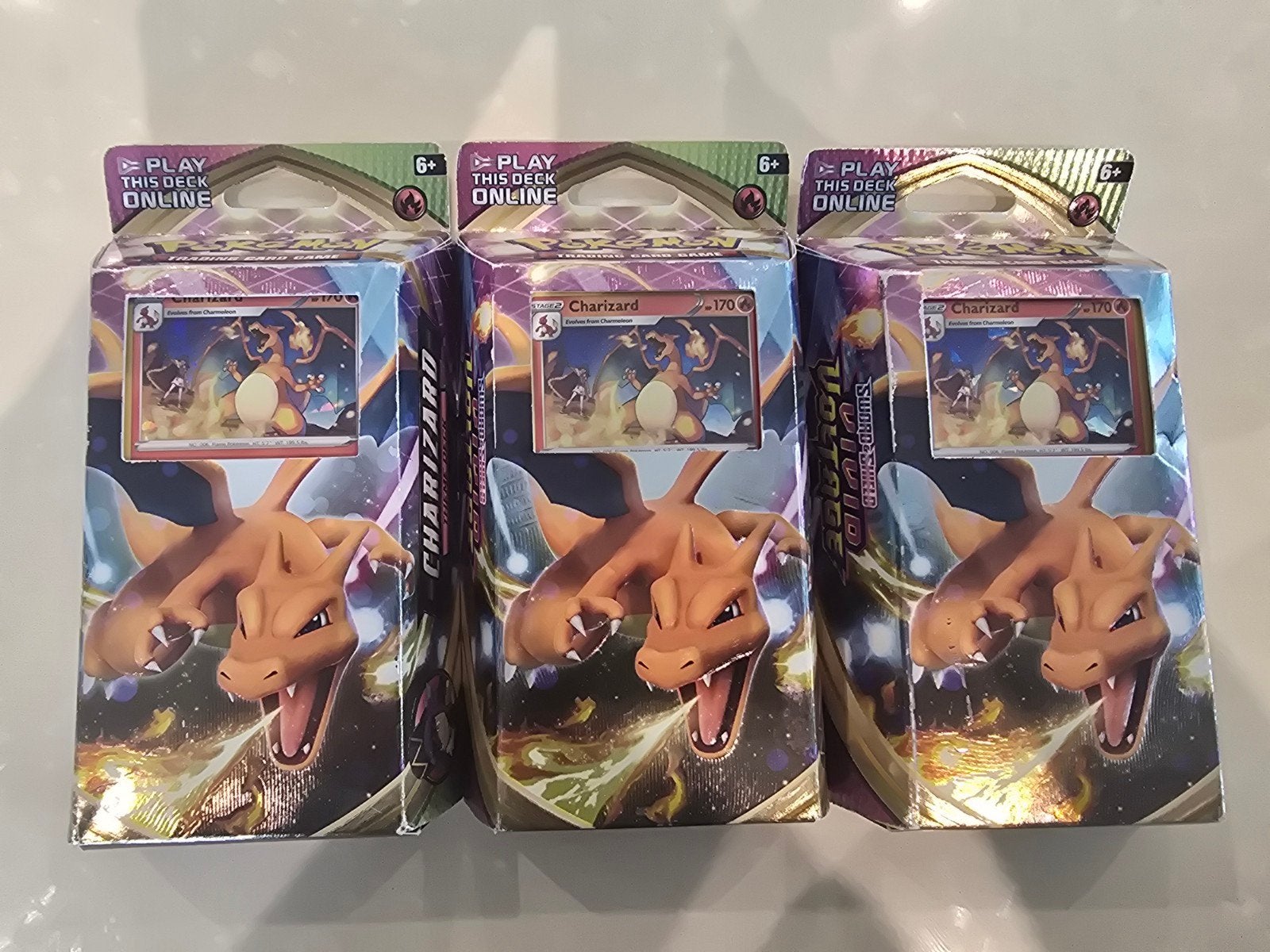 3x Charizard Theme Deck Vivid Voltage Pokémon TCG, Ophalen of Verzenden, Nieuw, Speeldeck