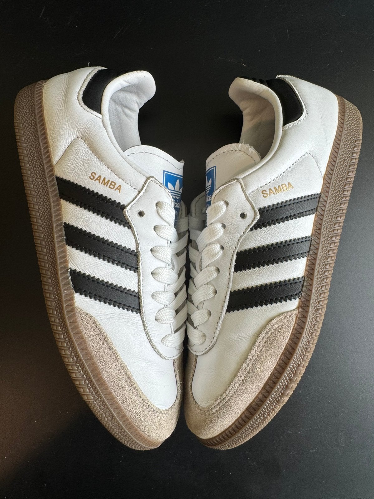 Adidas samba, echt leer maat 38, Wit, Ophalen of Verzenden, Sneakers of Gympen, Zo goed als nieuw