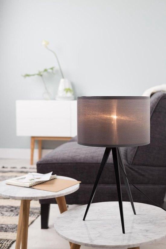 Tafellamp Tripod Zuiver, Huis en Inrichting, Lampen | Tafellampen, Zo goed als nieuw, 50 tot 75 cm, Metaal, Stof, Ophalen