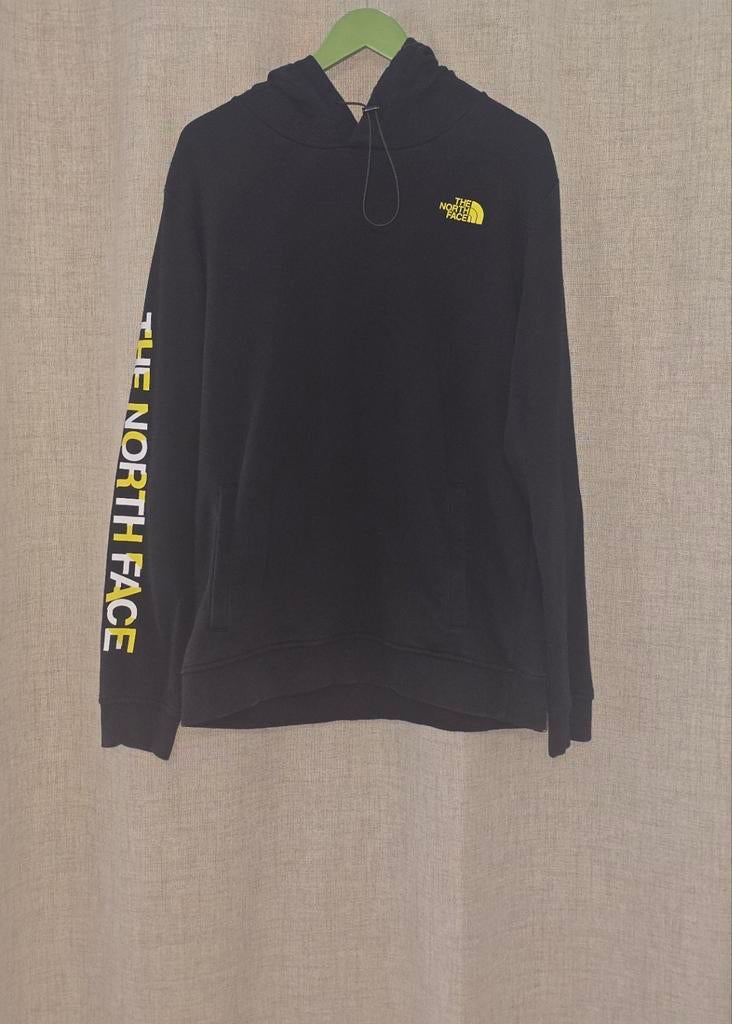 THE NORTH FACE HOODY BLACK & YELLOW MAAT XL, Ophalen of Verzenden, Zo goed als nieuw, Maat 56/58 (XL), Zwart