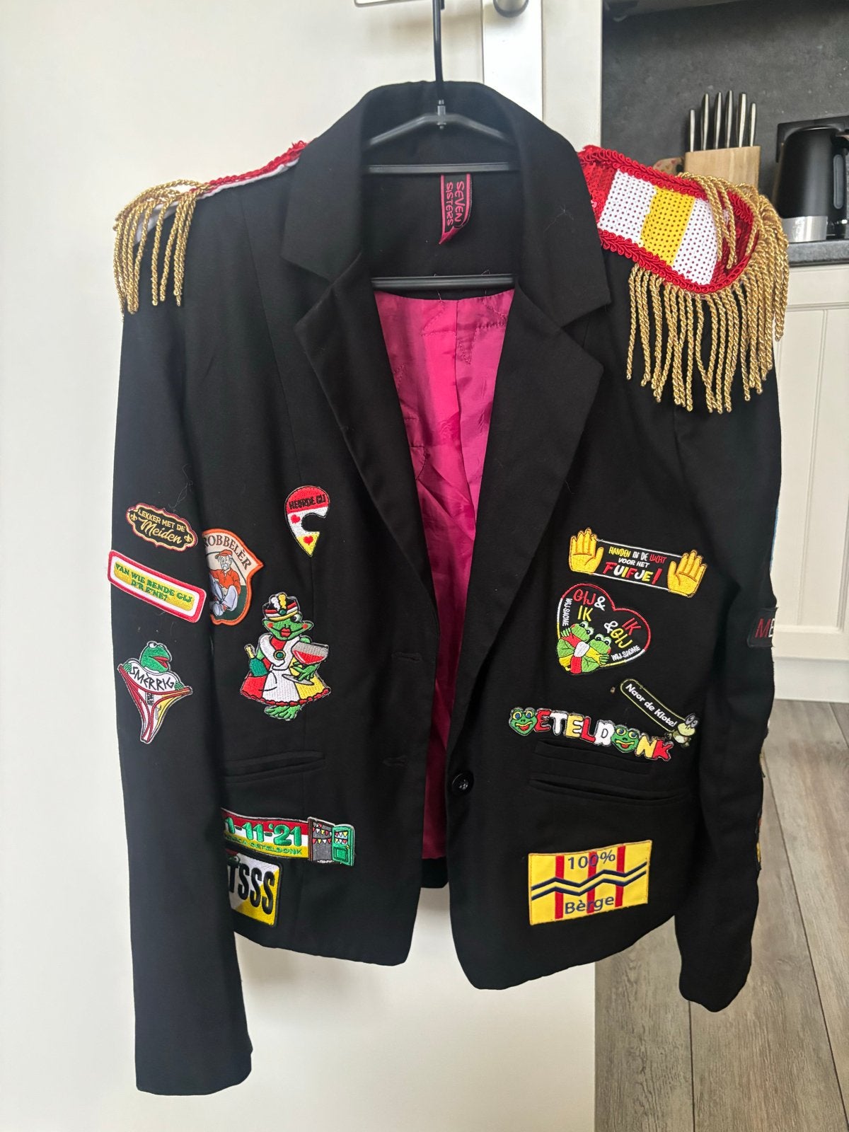 Oeteldonk jasje maat S - Carnaval klaar!, Carnaval, Ophalen of Verzenden, Kleding, Maat 36 (S)