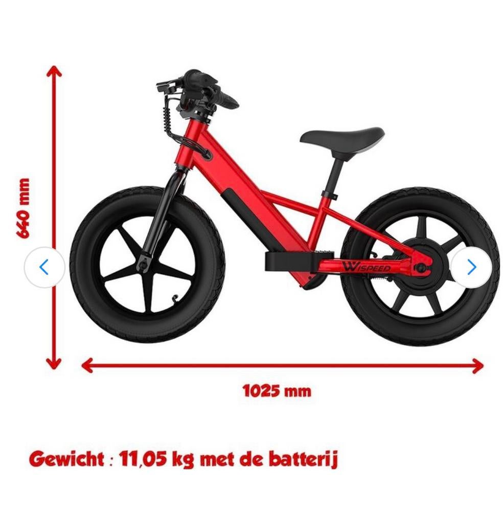 Wikids - Elektrische Loopfiets, Kinderen en Baby's, Speelgoed | Buiten | Voertuigen en Loopfietsen, Ophalen of Verzenden, Zo goed als nieuw