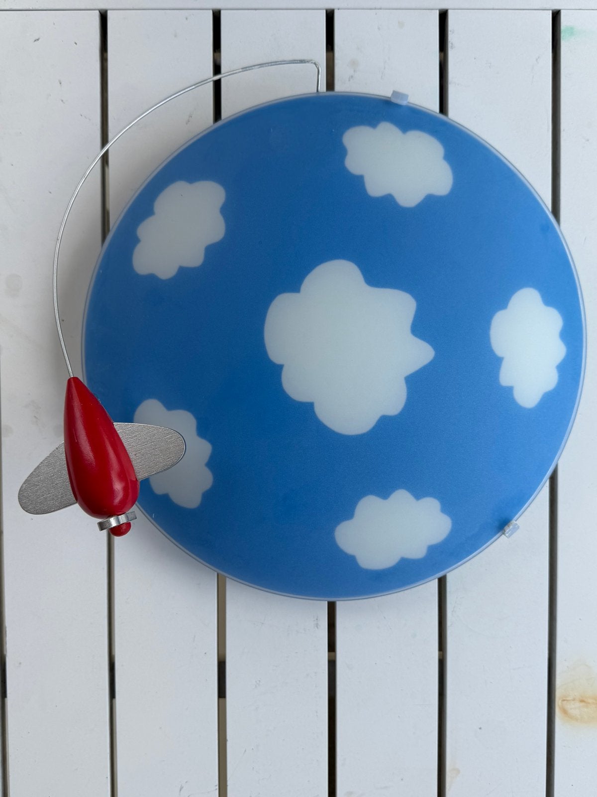 Stoere Plafonnière Lamp voor Jongenskamer - Vliegtuig Design, Blauw, Kunststof, Gebruikt, Ophalen of Verzenden