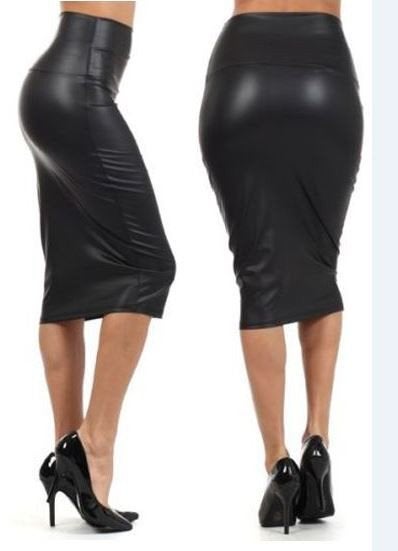R3 lange zwart en rode kunstleren rok, maat XL tot 3XL., Kleding | Dames, Rokken, Zwart, Maat 46/48 (XL) of groter, Nieuw, Ophalen of Verzenden