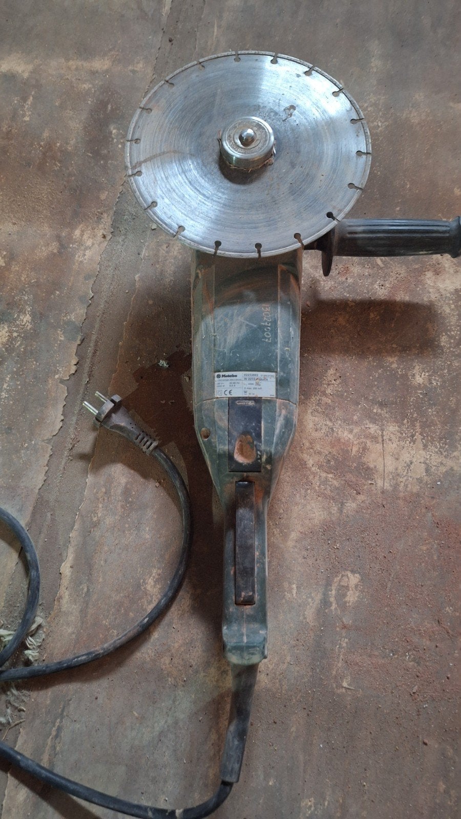 Metabo W 2232 x Quick haakse slijper met diamantschijf, Ophalen, Gebruikt, 1000 watt of meer, Haakse handslijpmachine