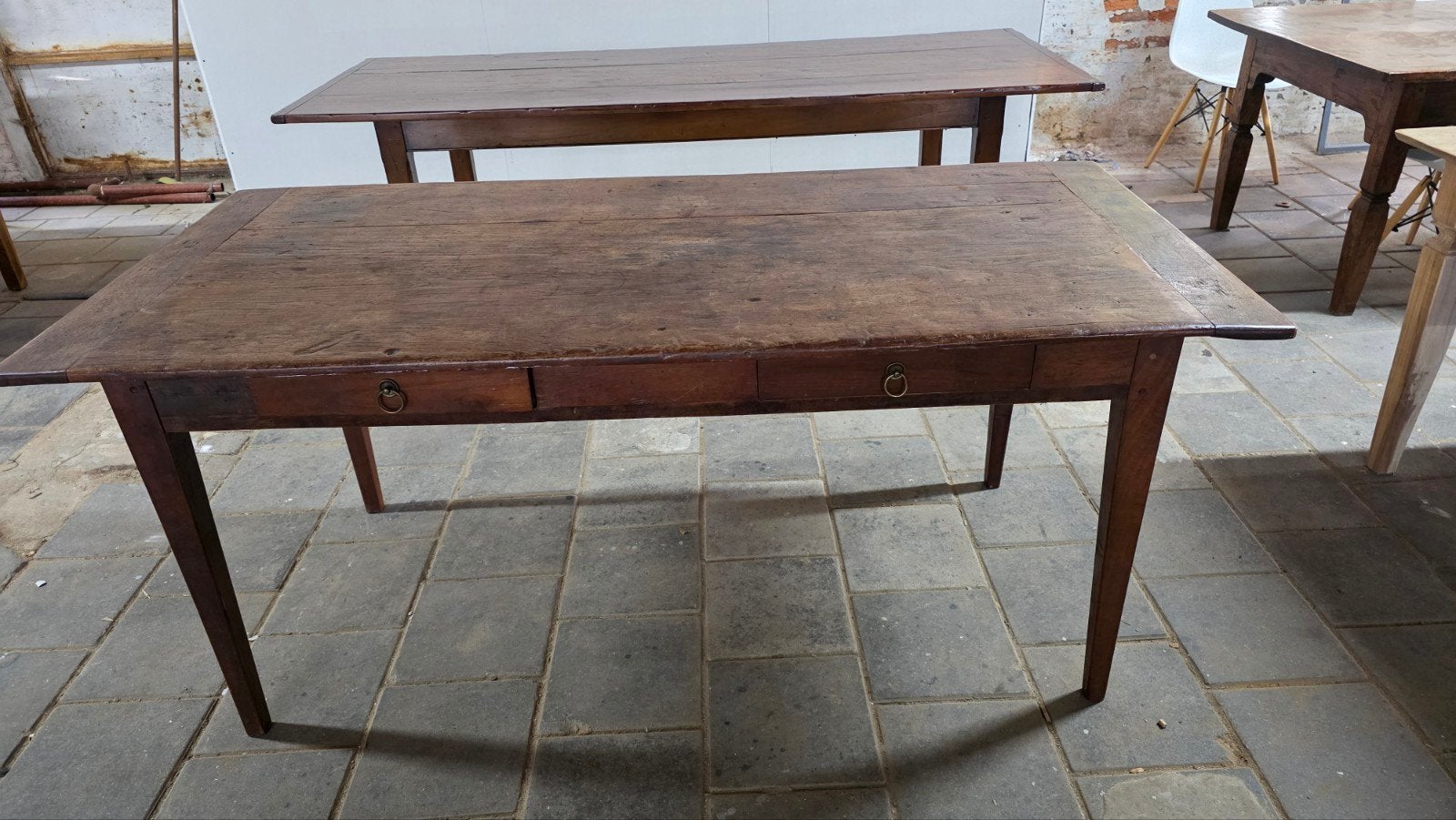 antieke Franse kloostertafel boerentafel 181cm eind 19e eeuw, Ophalen