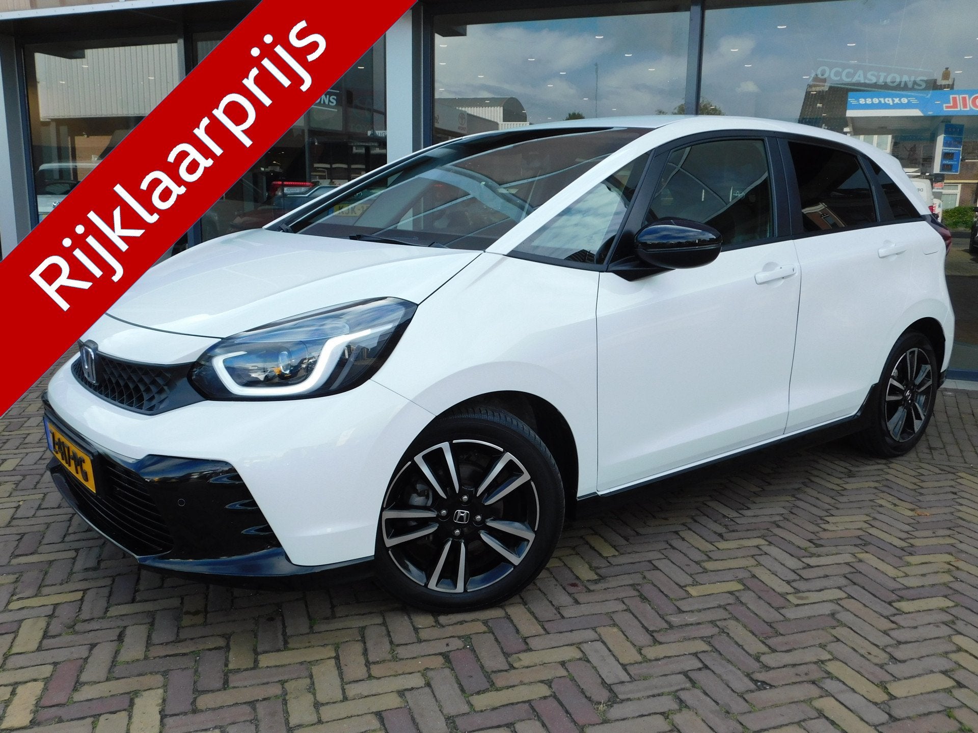 Honda Jazz 1.5 e:HEV Advance Sport (bj 2024, automaat), Auto's, 12 maanden, Euro 6, 4 cilinders, Leder en Stof
