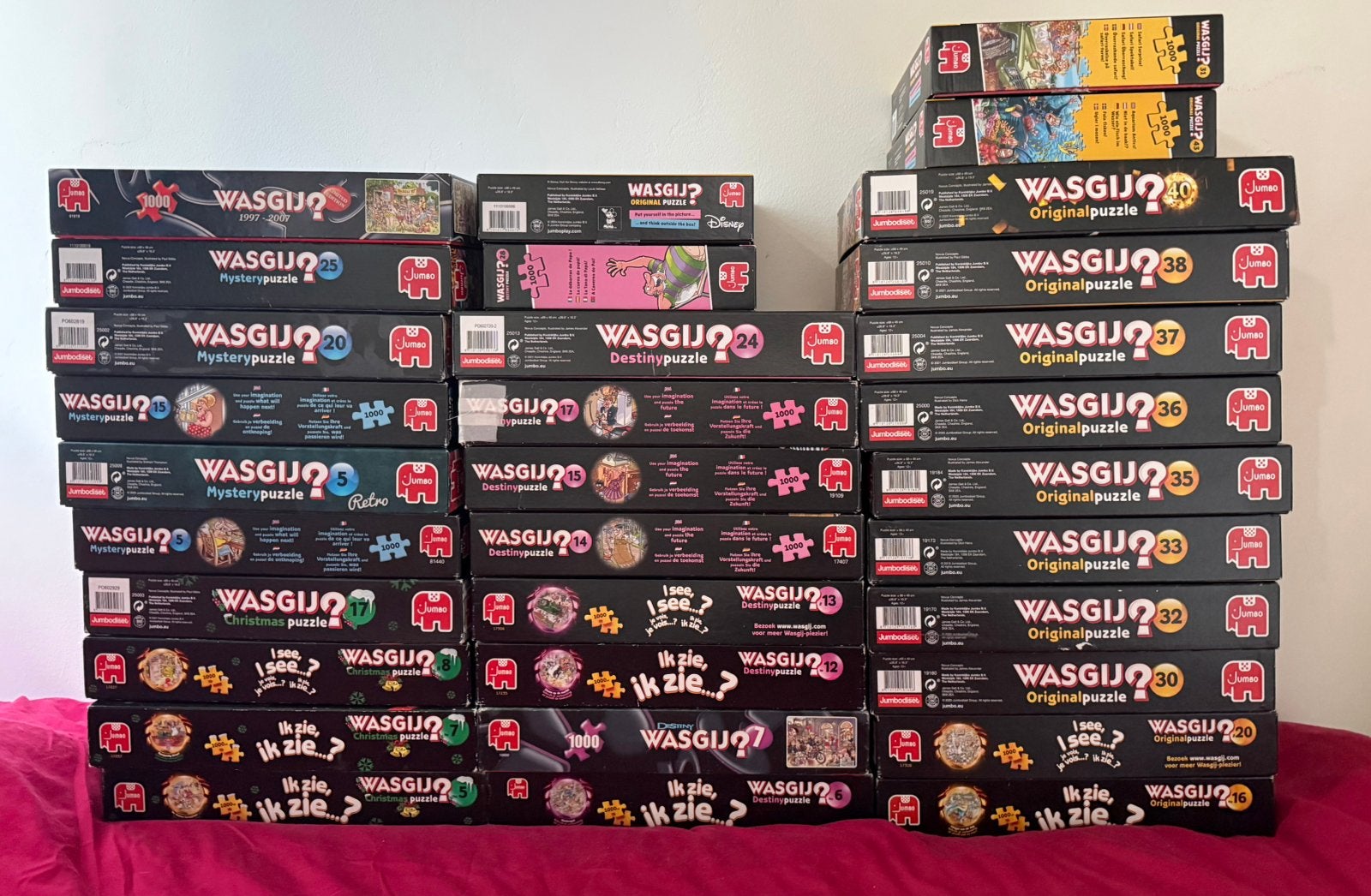 Verscheidene Wasgij puzzels 1000 stukjes (per stuk), Ophalen of Verzenden, 500 t/m 1500 stukjes, Gebruikt, Legpuzzel