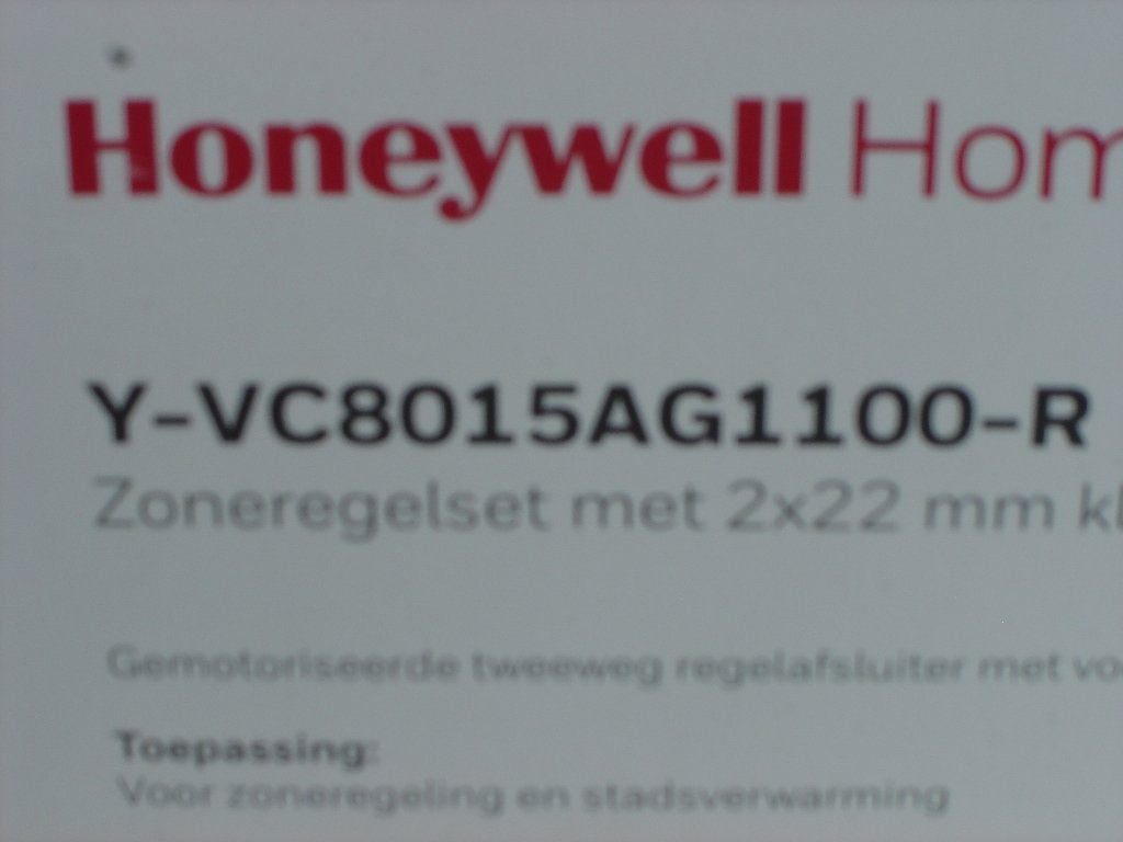 Honeywell zoneregelset 2-weg 22 mm Y-VC8015AG1100-R, Ophalen of Verzenden, Nieuw