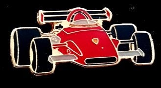 Ferrari racewagen pin- rood-zwart epoxy, Verzenden, Nieuw, Transport, Speldje of Pin