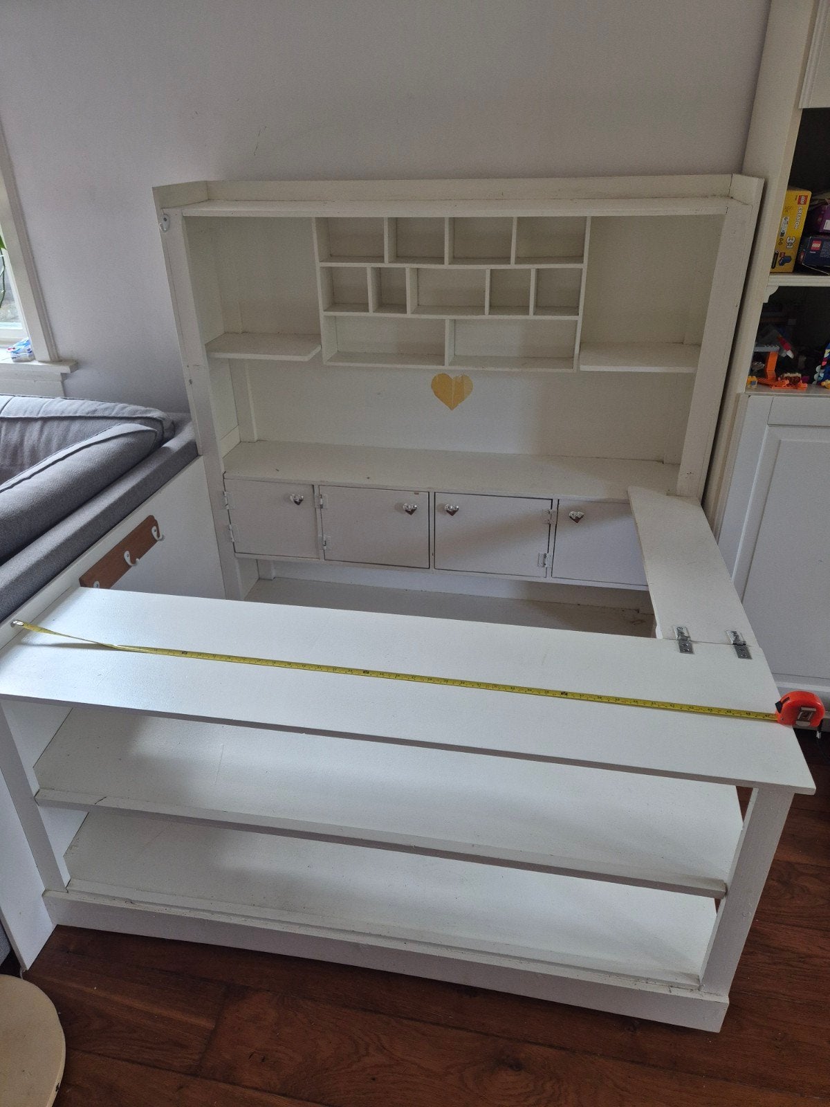 Witte Houten kinderwinkeltje met balie, kastjes, Kinderen en Baby's, Ophalen, Gebruikt