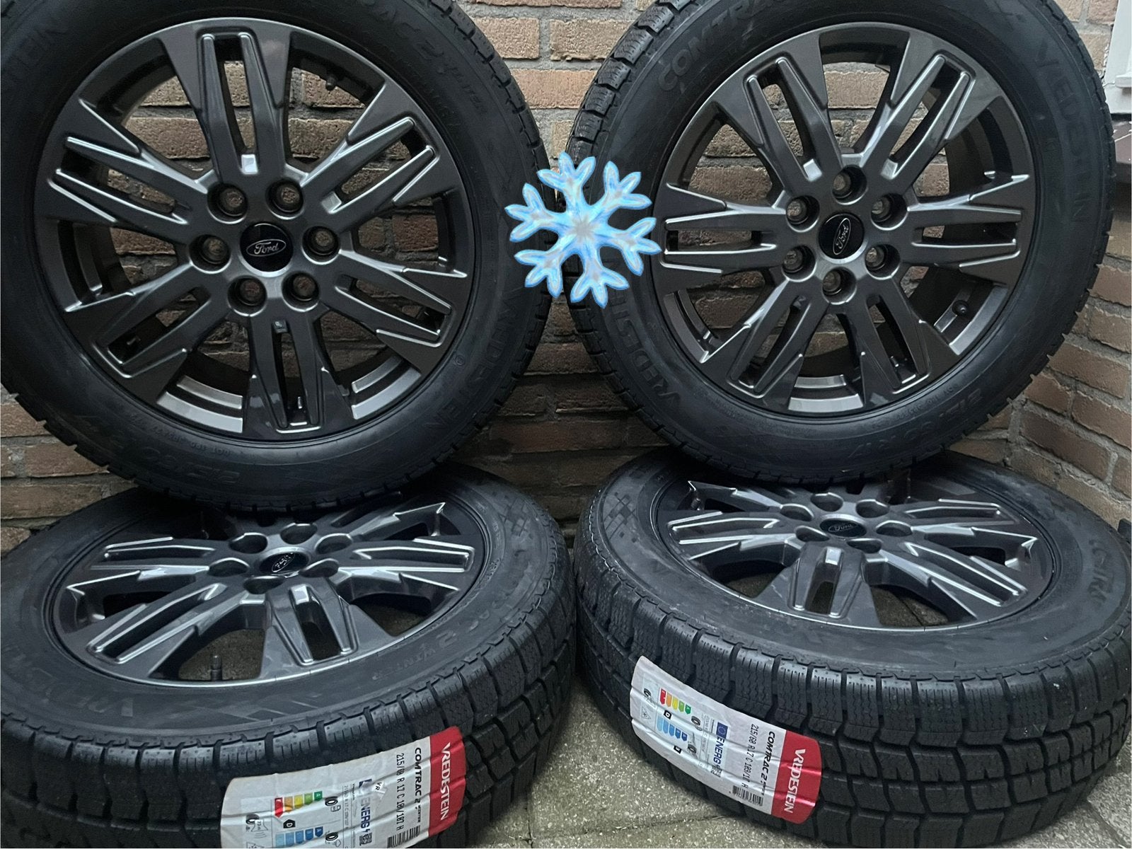 NIEUWE 17” orig Ford Custom Vw Trasporter T7 winterset TPMS, Banden en Velgen, Nieuw, 17 inch, Bestelwagen