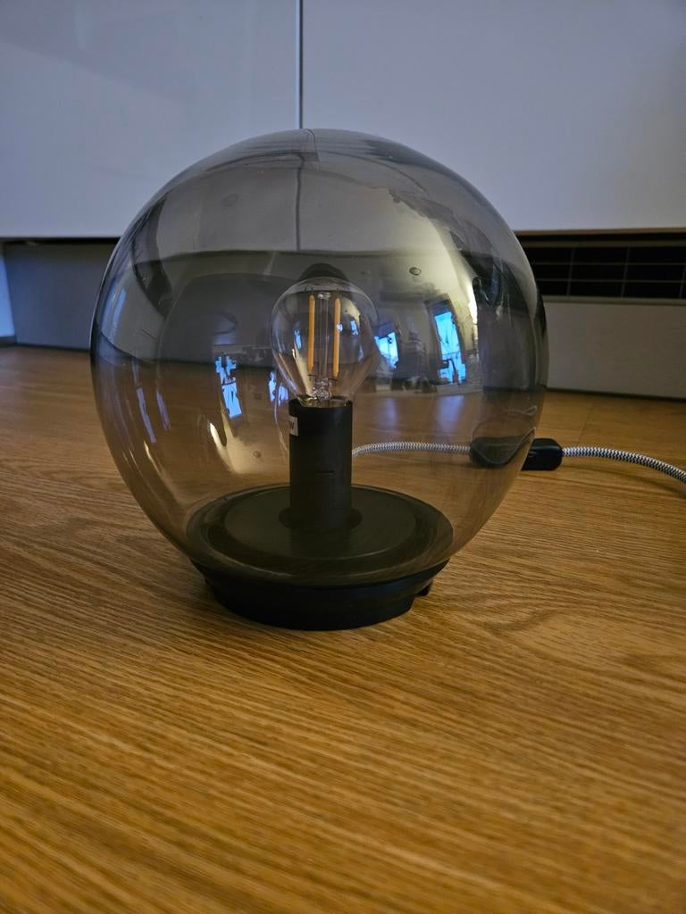 IKEA Fado tafellamp gray - mood lamp, Ophalen, Modern, Scandinavisch, Zo goed als nieuw, Glas