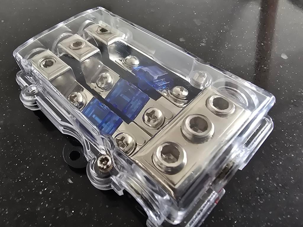 Zekeringblok 60A 1 naar 3 - Auto Audio Verdeelblok, Ophalen of Verzenden