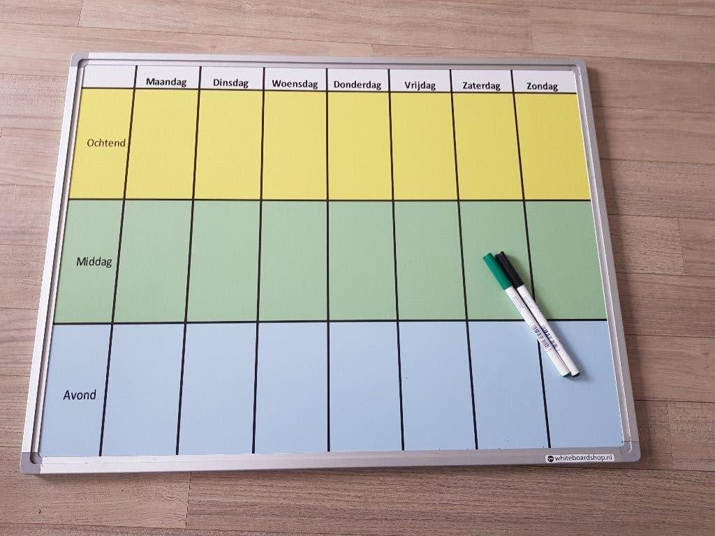Planbord whiteboard, Ophalen, Gebruikt, Magneetbord