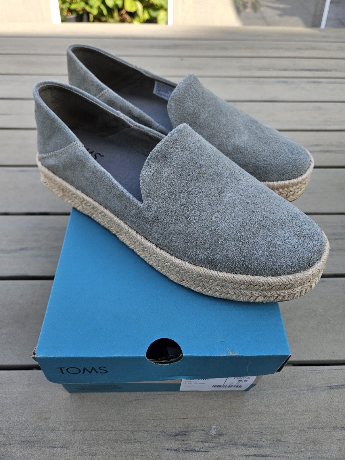TOMS dames espadrilles grijs. Nieuw.mt 39., Ophalen of Verzenden, Nieuw, Grijs, Espadrilles of Moccasins