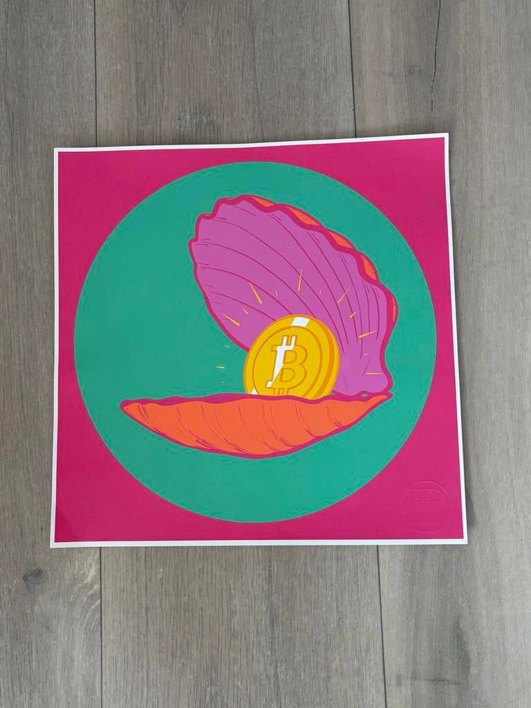 Popart poster Bitcoin 30x30, A4 of kleiner, Vierkant, Nieuw, Ophalen of Verzenden