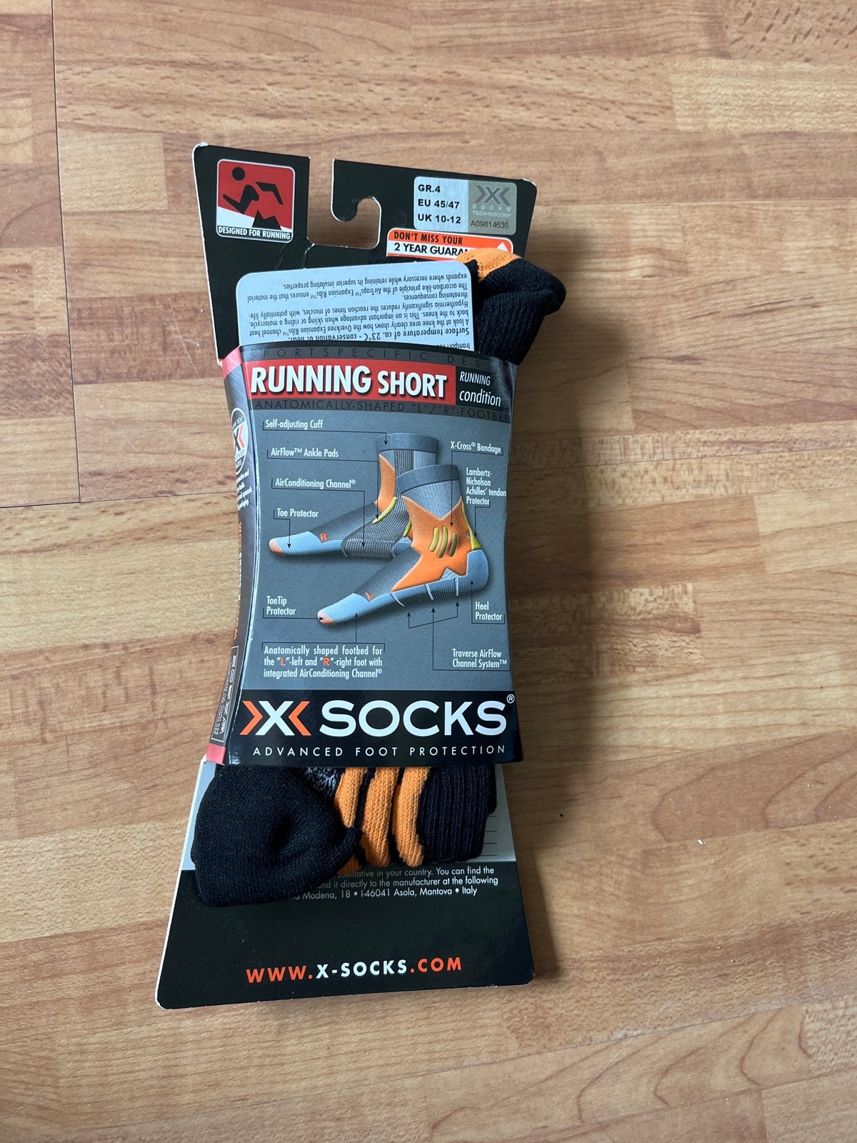 X-Socks Running Short Sokken - Nieuw in verpakking, Ophalen of Verzenden, Nieuw, Maat 43 t/m 46, Zwart