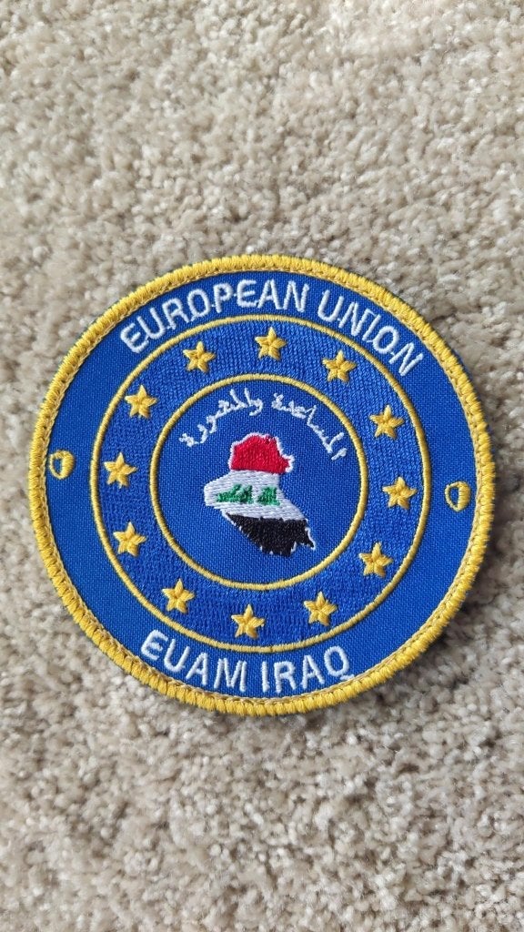 EUAM missie Irak Marechaussee Mariniers KCT Defensie patch, Ophalen of Verzenden, Luchtmacht, Nederland, Embleem of Badge