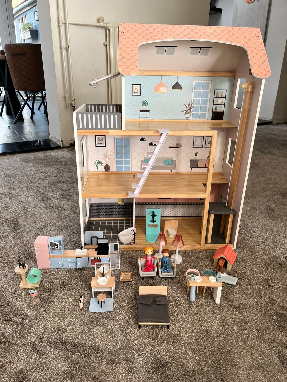 Foto 3 van Lupilu houten poppenhuis xxl