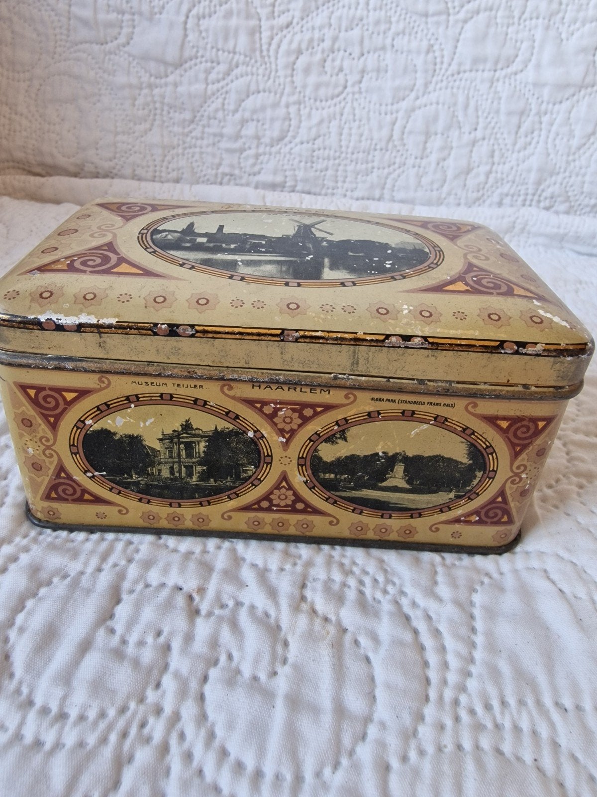 Vintage blikken trommel Haarlem - Spaarne, Ophalen of Verzenden, Gebruikt, Overige, Overige merken