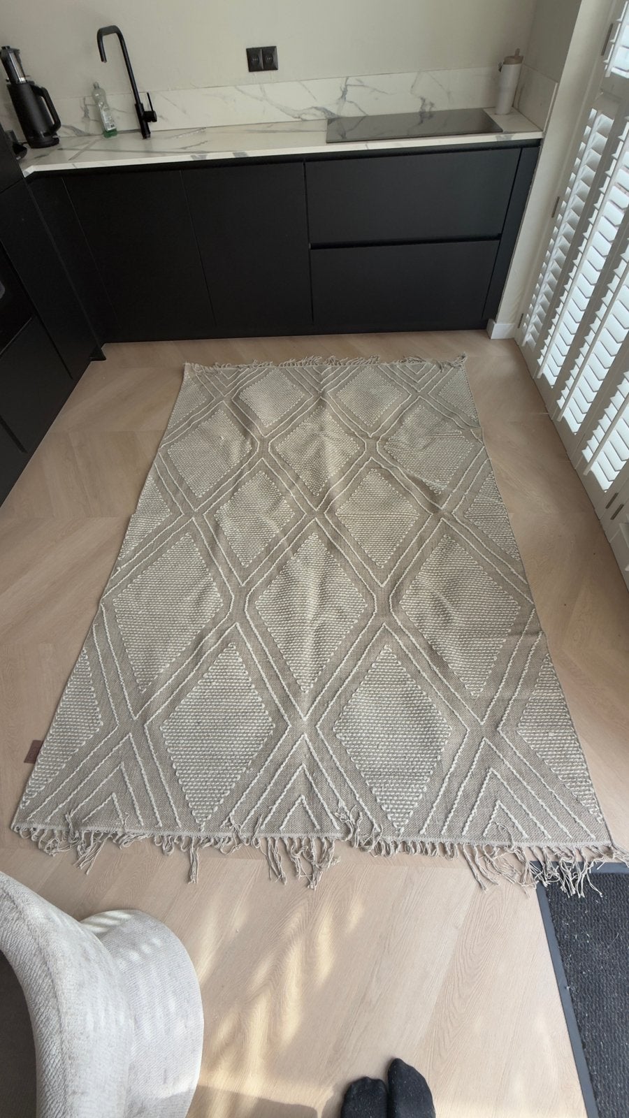 Nieuw vloerkleed Maison Coco – 160 x 230 cm – €75, Ophalen, Wit, 150 tot 200 cm, 200 cm of meer