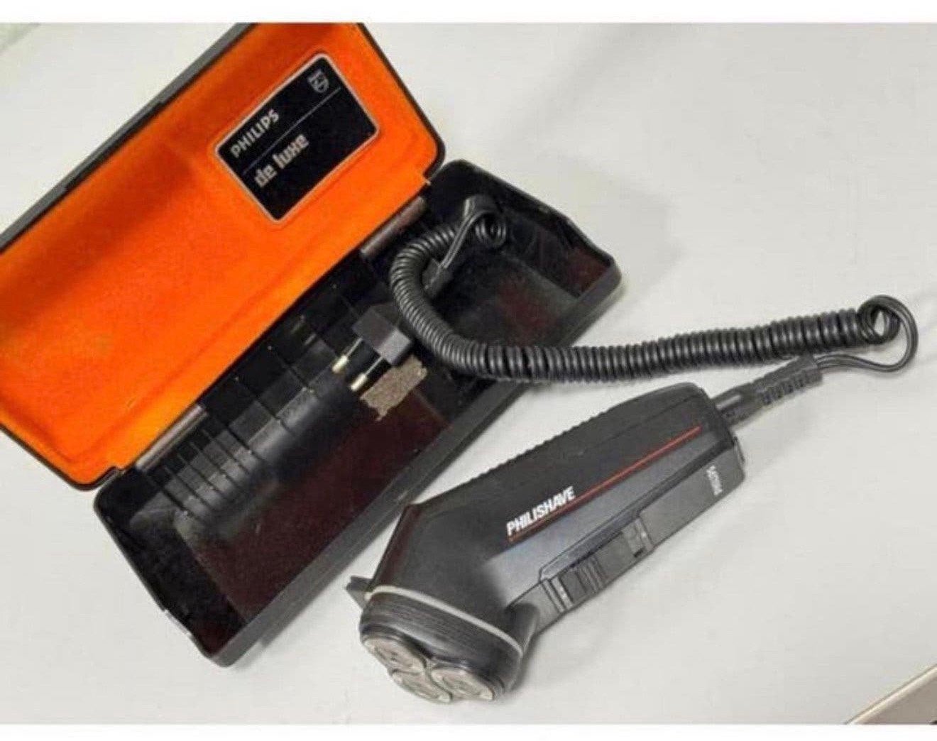 Vintage Philips HS-540 scheerapparaat scheermachine in case, P, P, Ophalen of Verzenden, Zo goed als nieuw