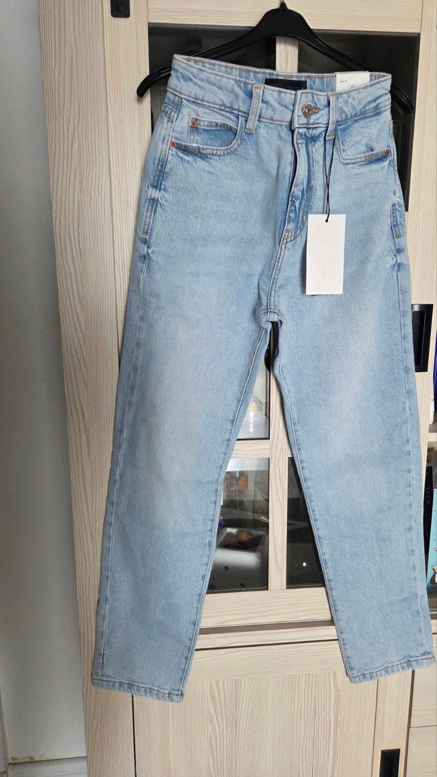 Nieuwe ZARA Mom Jeans - EU 34 / UK 6 / XS - Lichtblauw, ZARA, Blauw, Nieuw, Ophalen of Verzenden