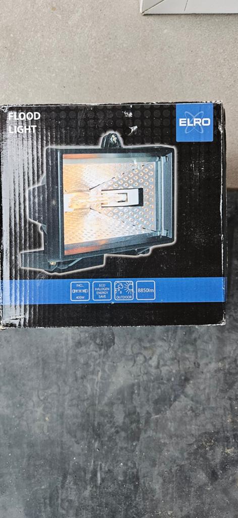ELRO Flood Light 400W Halogeen Buitenlamp, Overige materialen, Overige typen, Nieuw, Ophalen of Verzenden