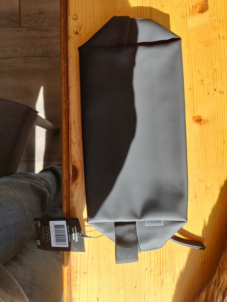 Dull PU Toiletry Bag - Norlander Collection, Ophalen of Verzenden, Nieuw, Zwart, Heer of Dame