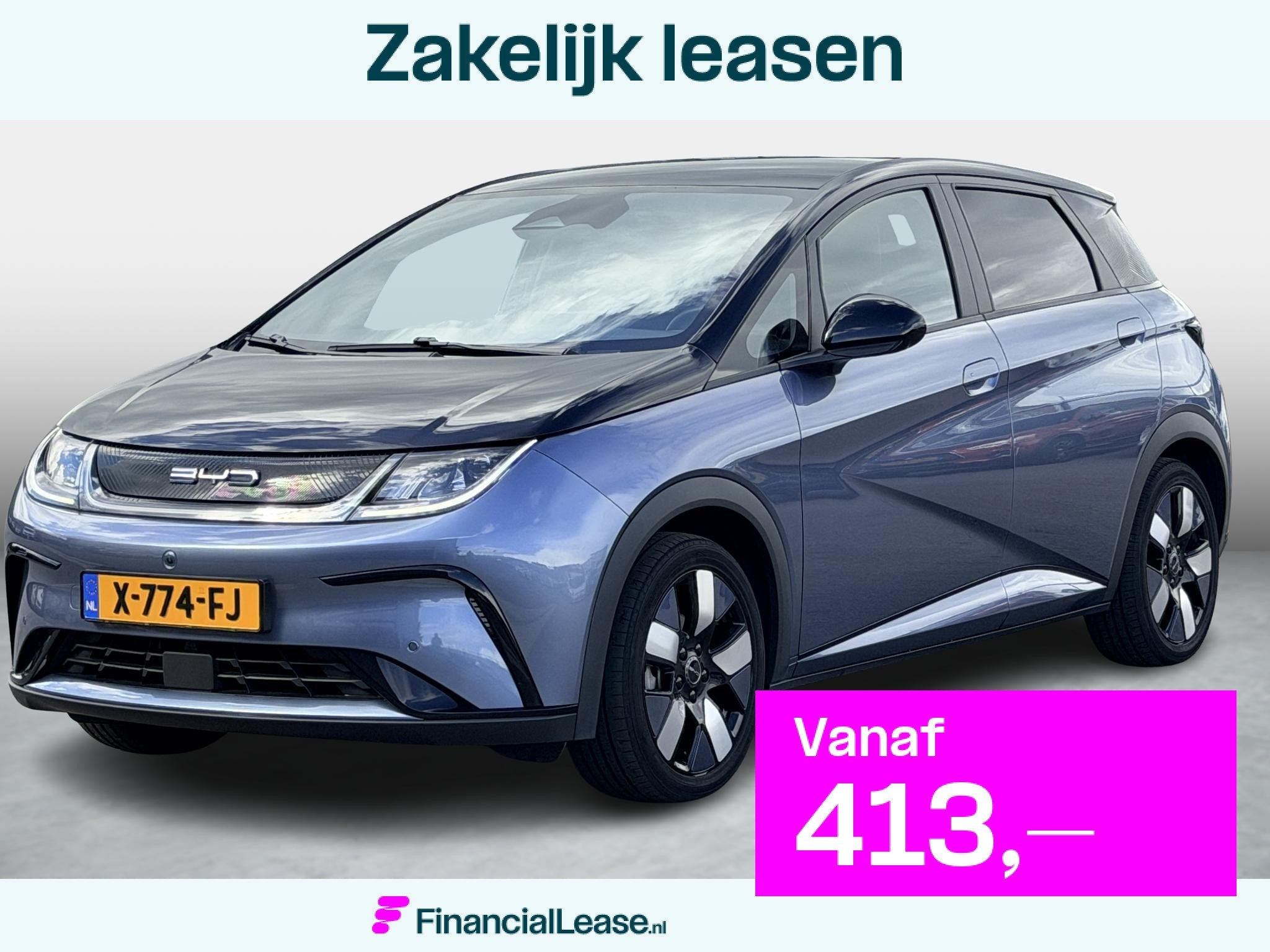 BYD DOLPHIN Design 60.4 kWh SOH 94,9% / NL Auto / Dealer OH, Dolphin, Gebruikt, Met garantie (alle), Zwart