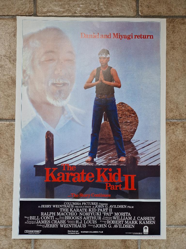 filmaffiche The Karate Kid 2 filmposter, Verzamelen, Rechthoekig Staand, Ophalen of Verzenden, Zo goed als nieuw, A1 t/m A3