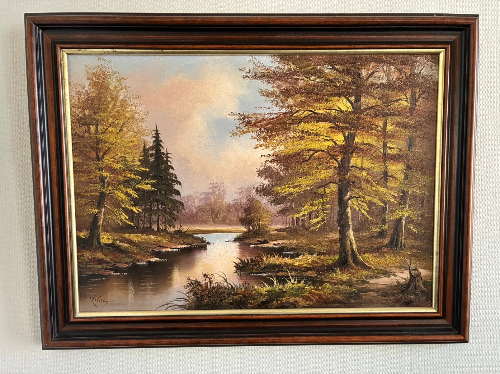 Olieverfschilderij gesigneerd door H. Cats, Antiek en Kunst, Ophalen of Verzenden